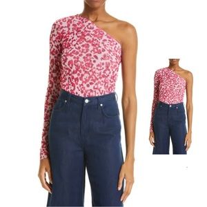 Baum und Pferdgardan On shoulder stretched polyester blend top